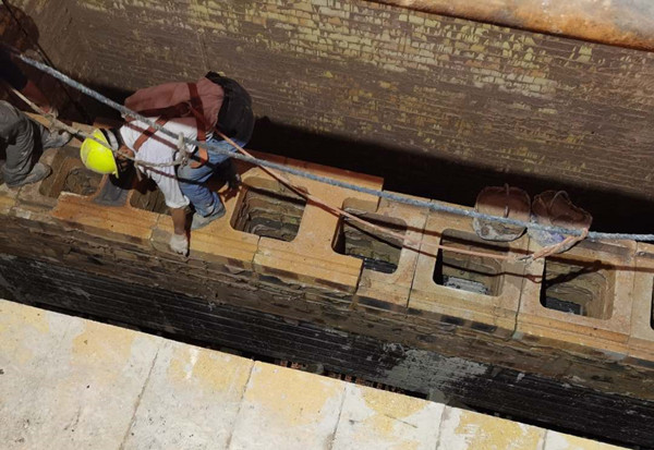 豎爐施工現(xiàn)場